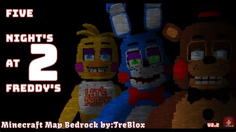 Five Nights At Freddys 2 Map V22 Minecraft Bedrock Fnaf2 Youtube