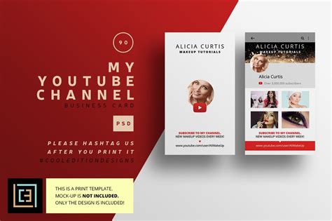 My Youtube Channel Business Card 90 Creative Photoshop Templates
