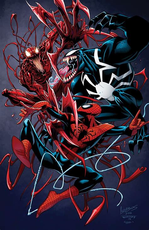 Spiderman Vs Venom Vs Carnage Print 11x17 110 Lb Glossy Cardstock