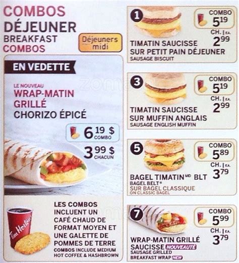 This is a canadian company that best sells coffees and doughnuts. Tim Hortons Menu, Menu for Tim Hortons, Buckingham ...