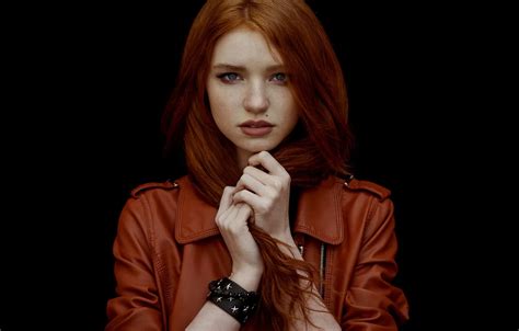 Wallpaper Portrait Freckles Redhead Alina Natural Light Images For