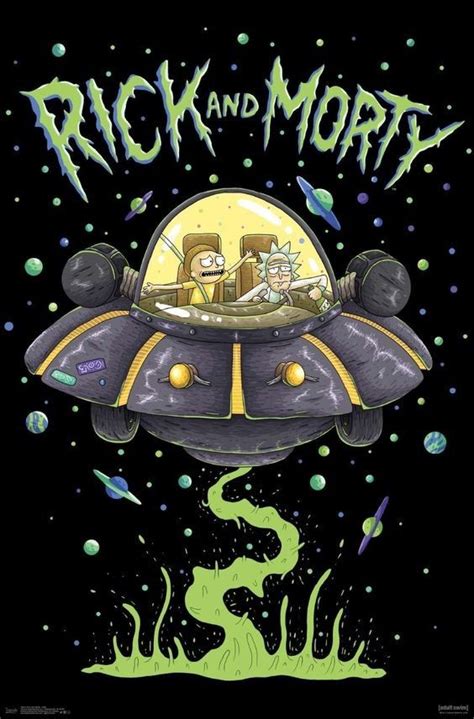 Rick And Morty Spaceship Fan Art Em 2020 Wallpaper De Desenhos
