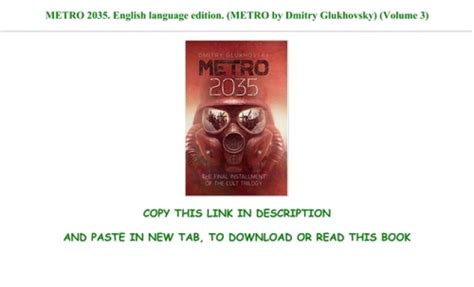 Download Pdf Metro 2035 English Language Edition Metro By Dmitry