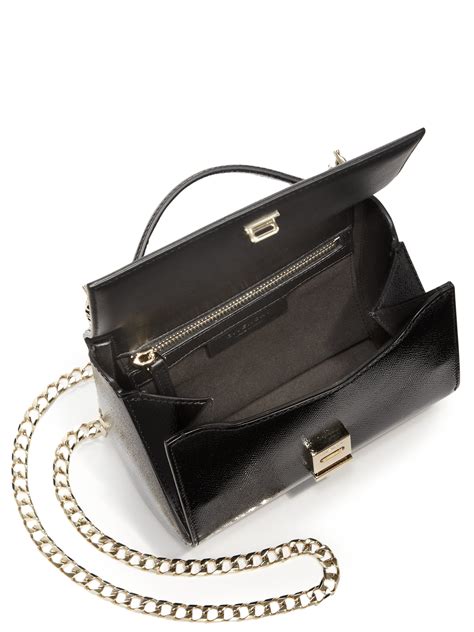 Givenchy Pandora Box Textured Leather Chain Crossbody Bag In Black Lyst