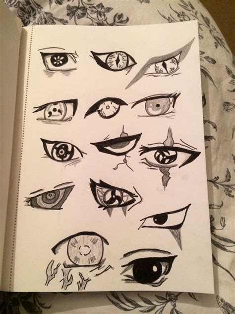 Hand Drawn Eyes From Naruto Naruto Eyes Drawn How To Draw Anime