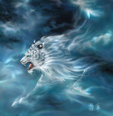 Byakko Chinese Myth A White Celestial Tiger That Was The Guardian Of The West It Represented