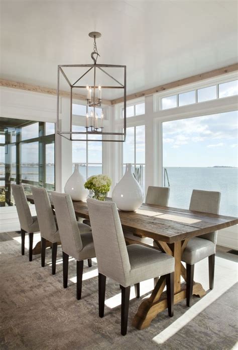 A beautiful set of 3 chairs and 1 coffee table in a gray color is going to put a little bit. 15 Cozy Coastal Dining Room Designs
