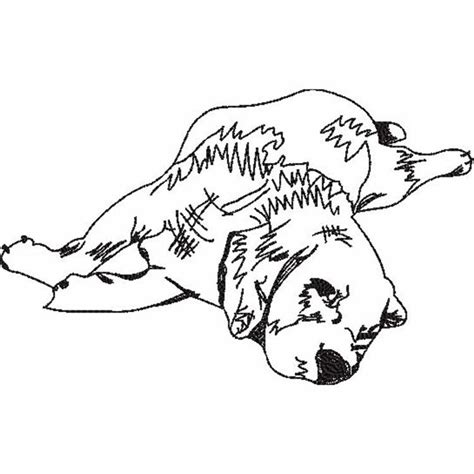 Beagle Dog Lying Down Sketch Design Machine Embroidery Design Etsy