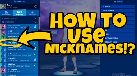 How To Use Nicknames In Fortnite Chapter Youtube