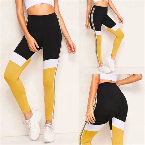 buy ladies stitching breathable and slim hip lifting exercise running yoga pants at affordable