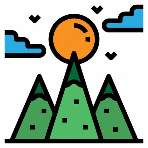 Hiking Hill Landscape Mountain Icon Download On Iconfinder