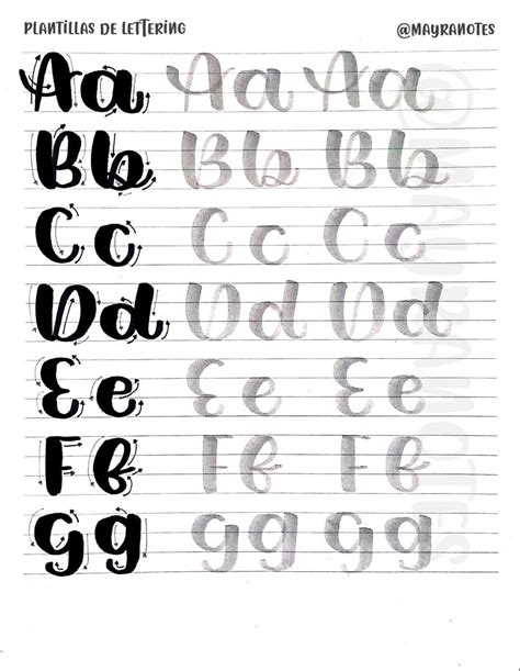 Mayra Notes Plantilla Lettering Lettering Guide Lettering Alphabet