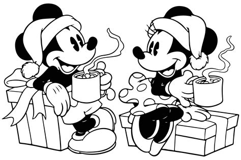 6 Best Mickey Mouse Christmas Free Printable Coloring Sheets Pdf For