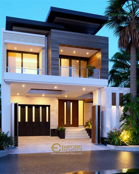 Desain rumah modern 2 lantai ibu via di semarang karya jasa arsitek terbaik professional berpengalaman emporio architect. Desain Rumah Mewah 1 dan 2 Lantai Style Villa Bali Modern ...