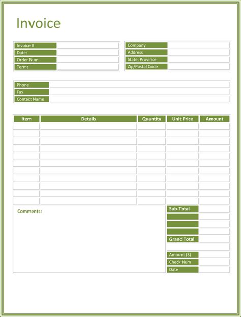 7 Free Blank Invoice Templates Excel Word Make Quick Invoices