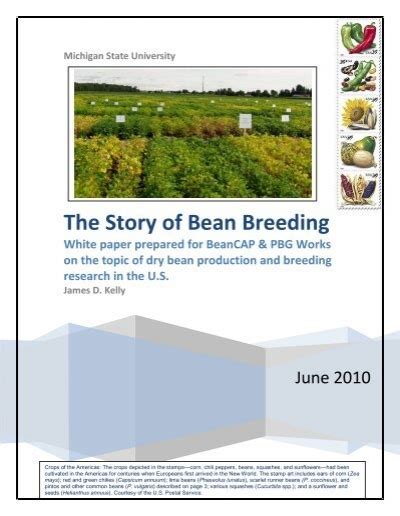 the story of bean breeding dry bean breeding and genetics
