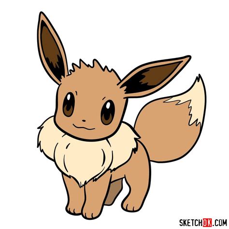 How To Draw Eevee Pokemon Sketchok Easy Drawing Guides