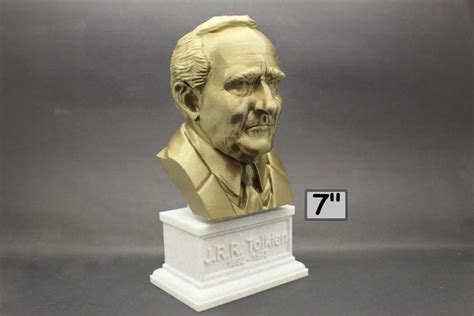 Jrr Tolkien Famous English Writer 7 Inch 3d Printed Bust Etsy