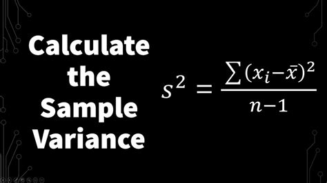 How To Calculate The Sample Variance Introduction To Statistics Youtube