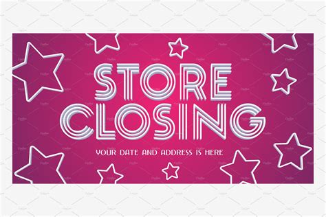 Store Closing Vector Illustration Photoshop Graphics ~ Creative Market