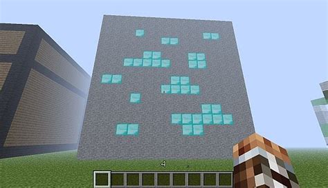Minecraft Diamond Ore Pixel Art