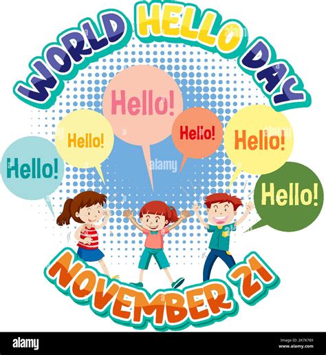 World Hello Day Banner Design Illustration Stock Vector Image And Art Alamy