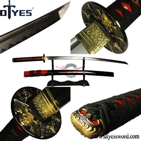 Dtyes Real Damascus Steel Clay Tempered Obvious Hamon Blade Japanese