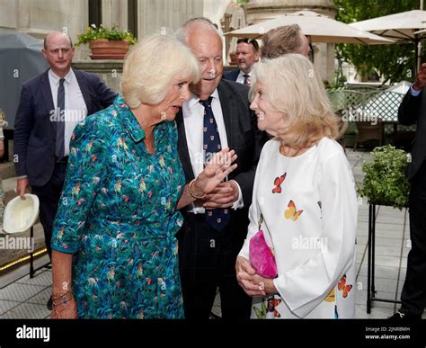 hrh camilla duchess of cornwall gyles brandreth and hayley mills at lunch for hrh the duchess