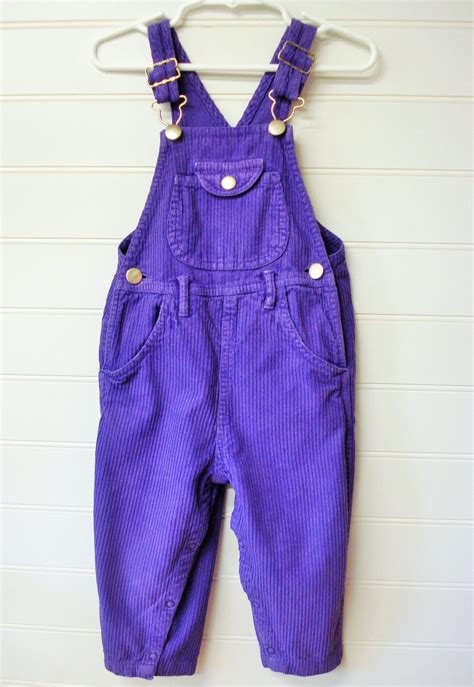 Vintage Baby Clothesbaby Girl Overalls Purple Corduroy