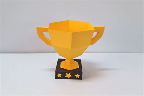 Diy Trophy Cup 3d Papercraft By Paper Amaze Thehungryjpeg