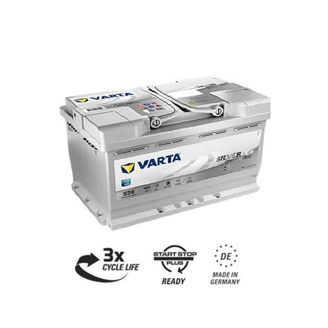 Varta Bateria Auto Silver Dynamic Agm E39 12v 70ah 760a Compara Preços