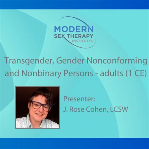 Transgender Gender Nonconforming And Nonbinary Persons Adults 1 Ce