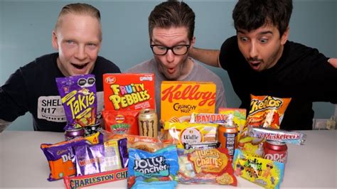 Three Brits Try American Foods For The First Time Youtube