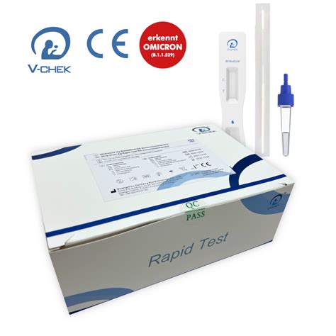 V Chek 2019 NCoV Ag Rapid Test Kit Immunochromatography 25er