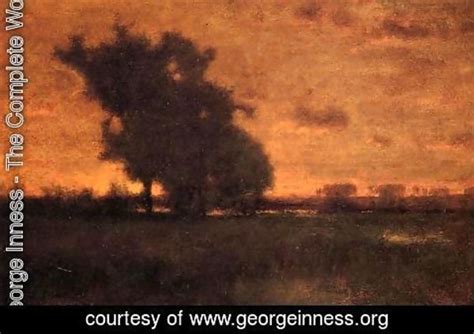 George Inness Sunset At Milton Painting Reproduction