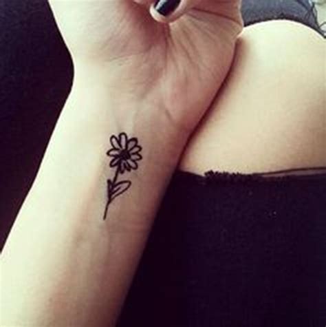 Daisy Flowers Wrist Tattoos