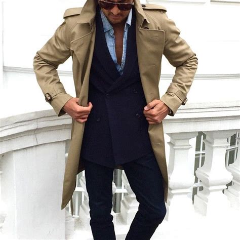 Check This Out On INK Com Men With Street Style Rainy Days Double Breasted Trench Coat