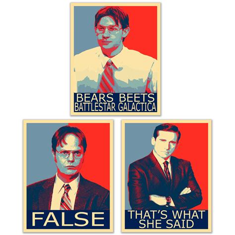 Buy The Office Hope S Set Of 3 8 Inches X 10 Inches Michael Scott