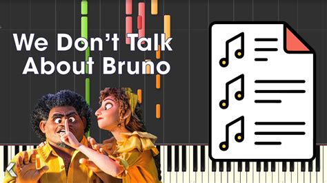We Dont Talk About Bruno From Encanto Piano Tutorial Sheet Music