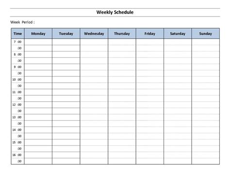 Weekly Calendar Template Word Week Calendar Template Top 5 Resources 7