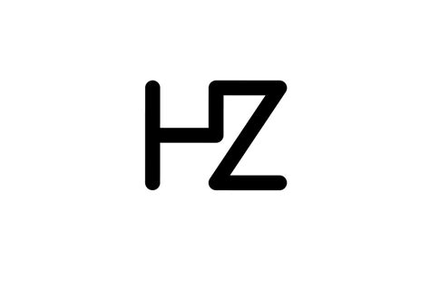 Hz Zh H Z Initial Letter Logo Isolated On White Background 8479321 Vector Art At Vecteezy