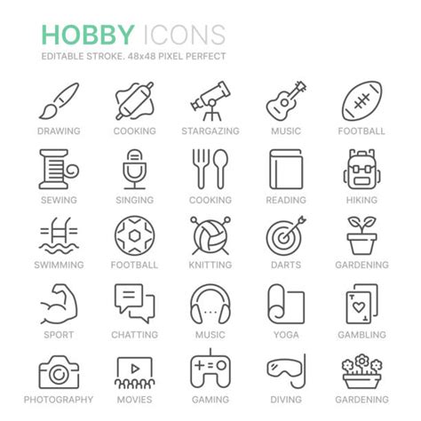 Hobby Icons Stock Photos Pictures And Royalty Free Images Istock