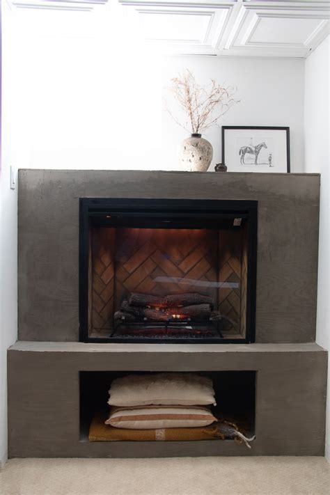 Electric Basement Fireplace Reveal Seeking Lavender Lane