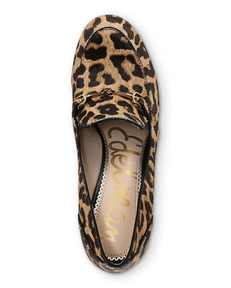 Sam Edelman Womens Aretha Leopard Print Platform Loafers In Brown Lyst