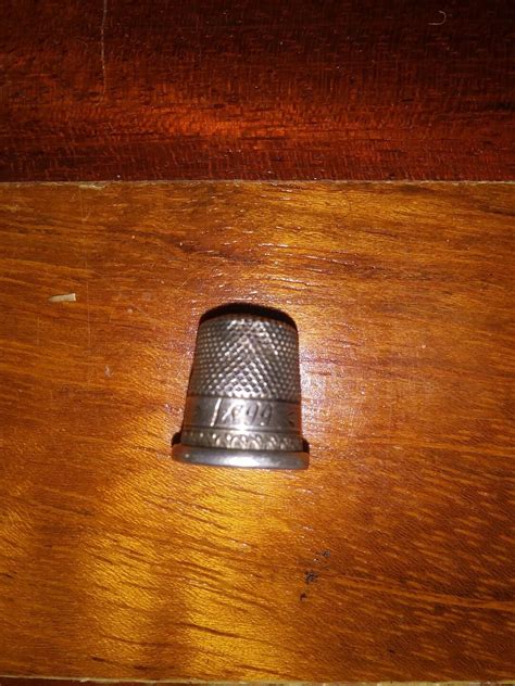 Victorian Antique Dated 1899 Sterling Silver Thimble Fouled Anchor