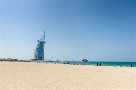 Coast And Beach Of Dubai Uae Travel Destinatin For Vacation Stock