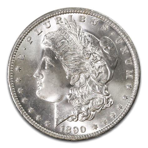 Morgan Silver Dollar Uncirculated 1890 Cc Golden Eagle Coins