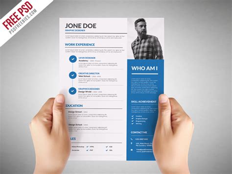 The usability of this resume is the usability of this resume is so simple! Freebie : Graphic Designer Resume Template Free PSD on Behance
