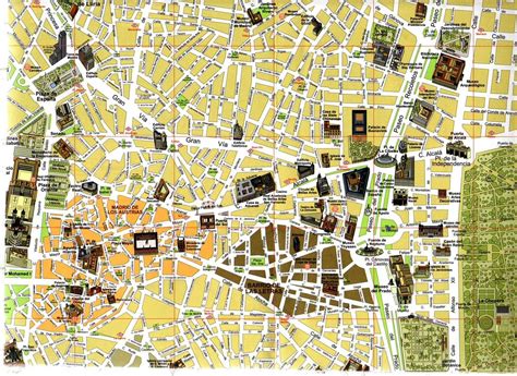 Mapa Turístico De Madrid Tamaño Completo Ex