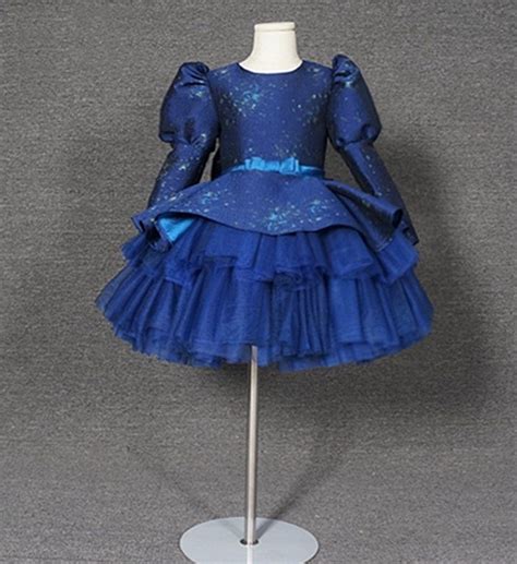 Puff Sleeve Dress 9 10 Years Royal Blue In 2021 Dresses Puffed